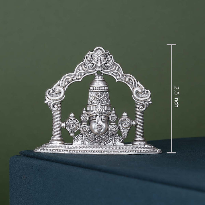 Pure 92.5 silver antique finish Thiruma Face 2D Idol