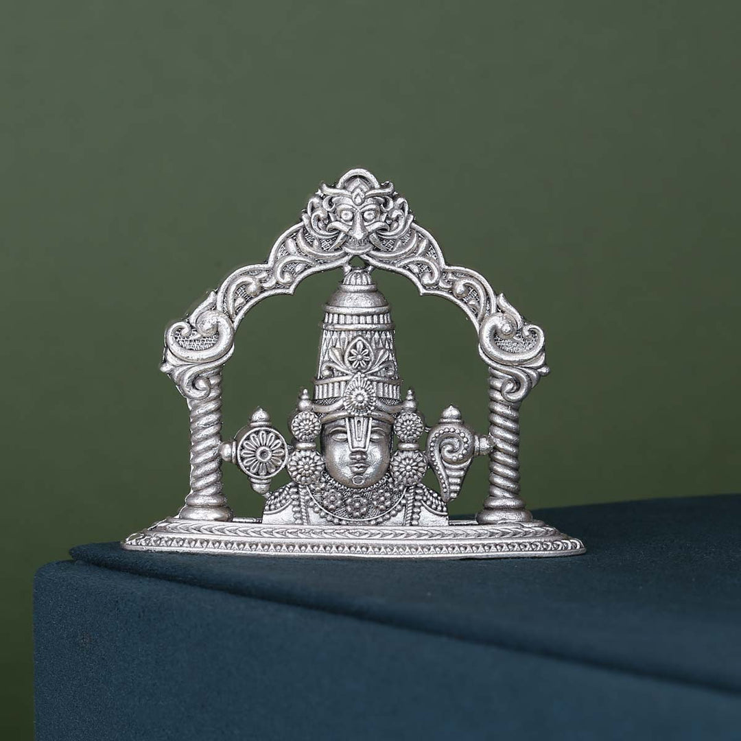 Pure 92.5 silver antique finish Thiruma Face 2D Idol