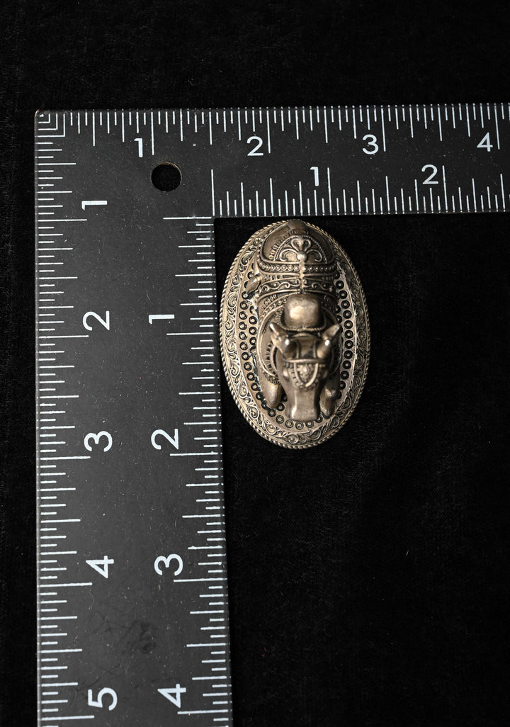 92.5 Pure Silver, Oxidized Nandi 3D Idol