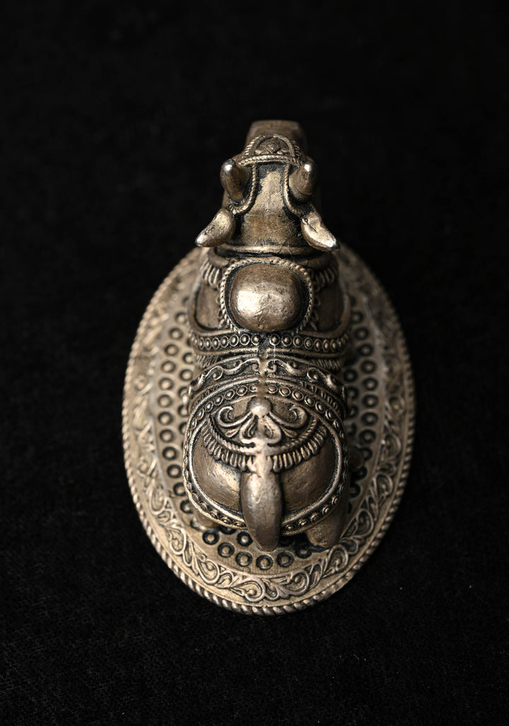 92.5 Pure Silver, Oxidized Nandi 3D Idol