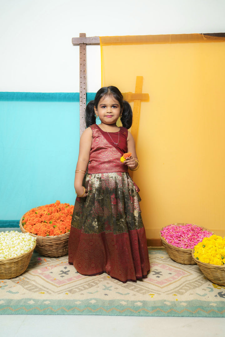 Ishwarya Maroon Mini | Shobitam Custom Gowns | Made To Order