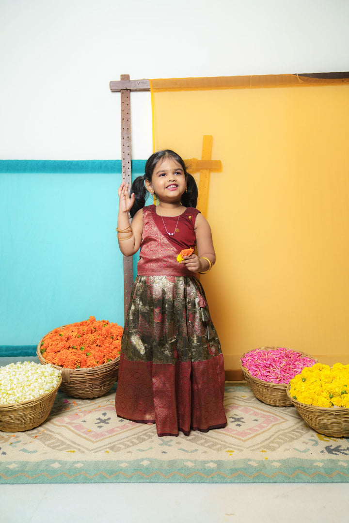 Ishwarya Maroon Mini | Shobitam Custom Gowns | Made To Order