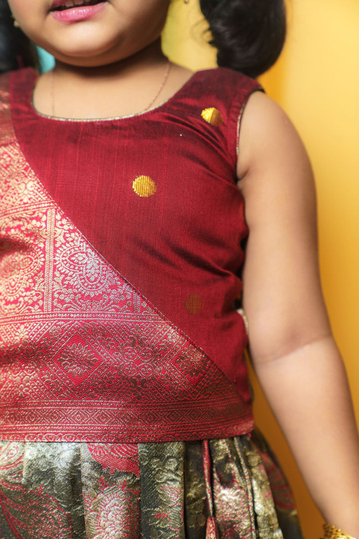 Ishwarya Maroon Mini | Shobitam Custom Gowns | Made To Order