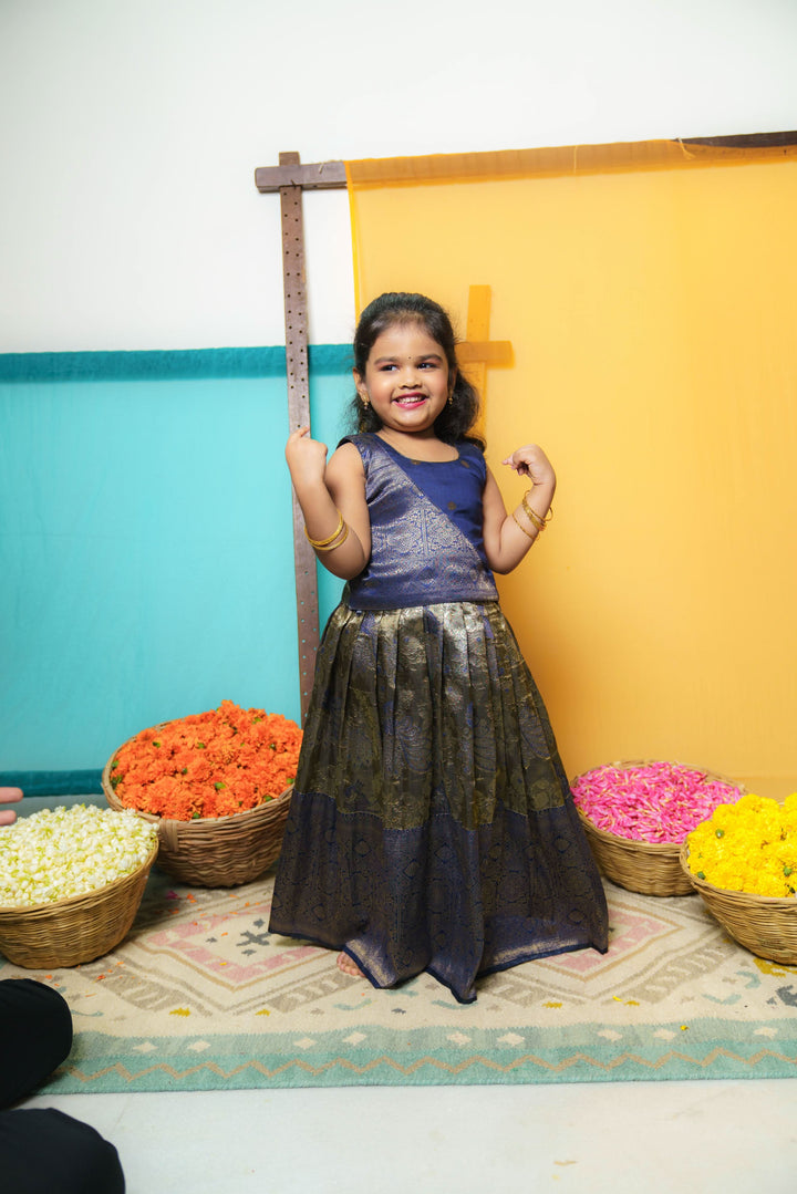 Ishwarya Navy Blue Mini | Shobitam Custom Gowns | Made To Order