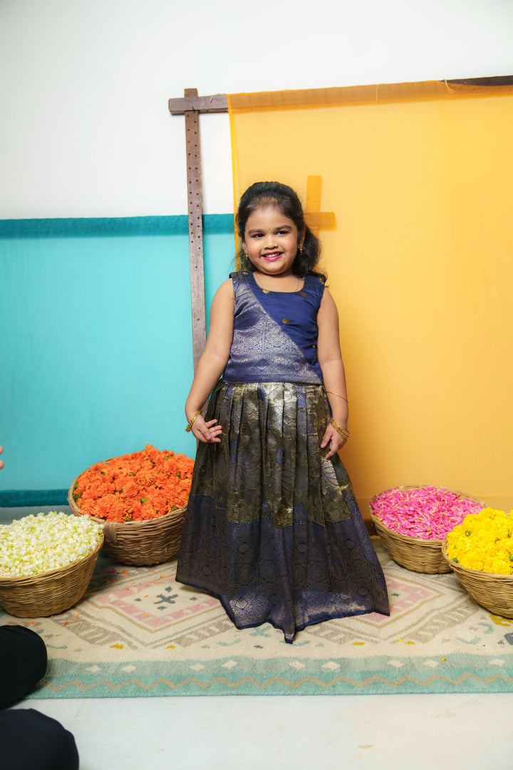 Ishwarya Navy Blue Mini | Shobitam Custom Gowns | Made To Order