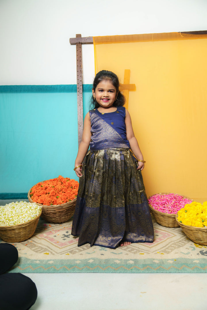 Ishwarya Navy Blue Mini | Shobitam Custom Gowns | Made To Order