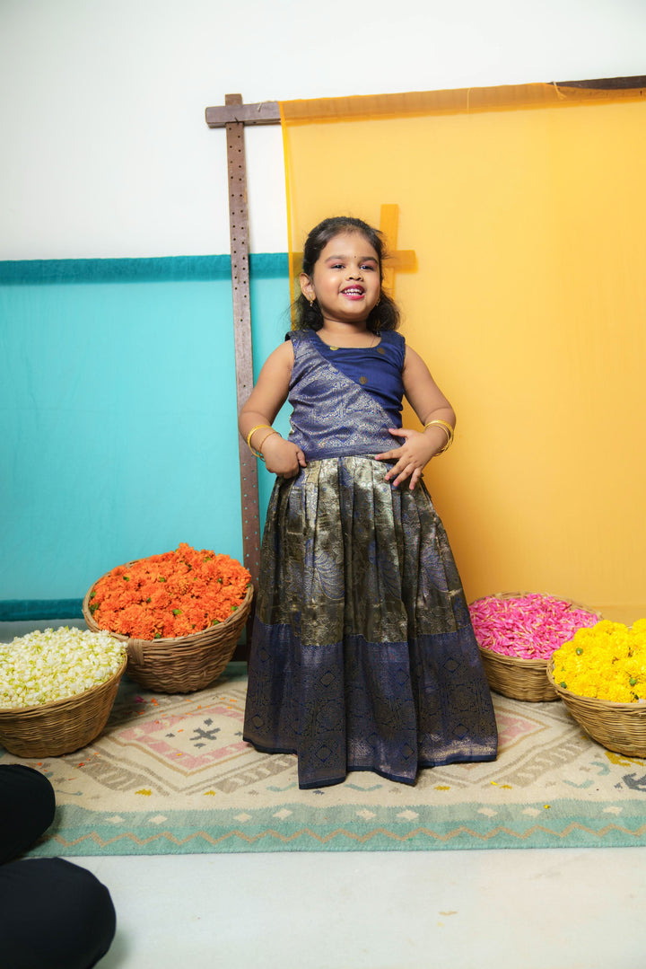 Ishwarya Navy Blue Mini | Shobitam Custom Gowns | Made To Order
