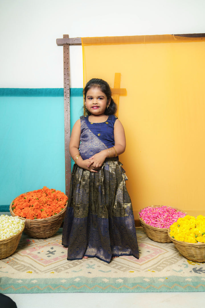 Ishwarya Navy Blue Mini | Shobitam Custom Gowns | Made To Order