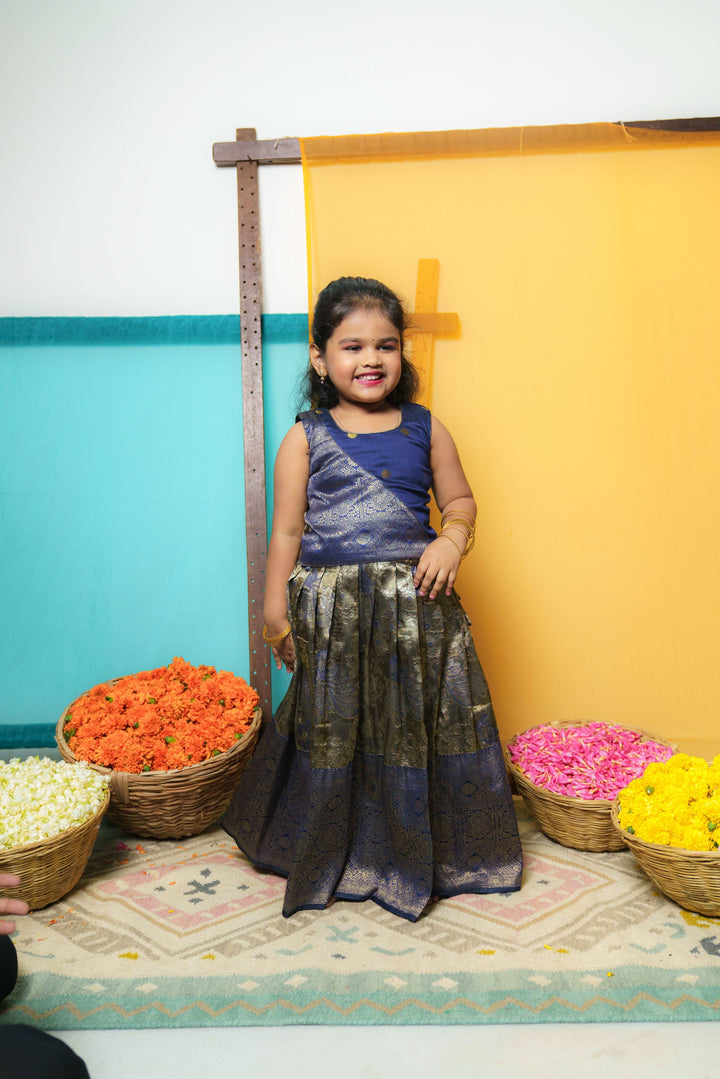 Ishwarya Navy Blue Mini | Shobitam Custom Gowns | Made To Order
