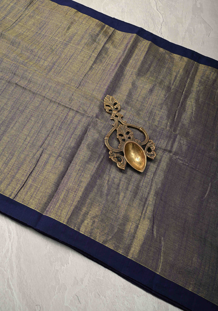 Blue Tissue by Tissue Saree with Minimal Borders
