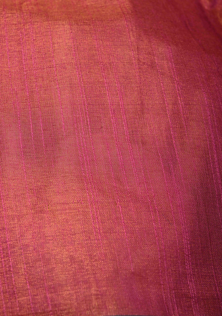 Pink Tissue by Tissue Saree with Minimal Borders