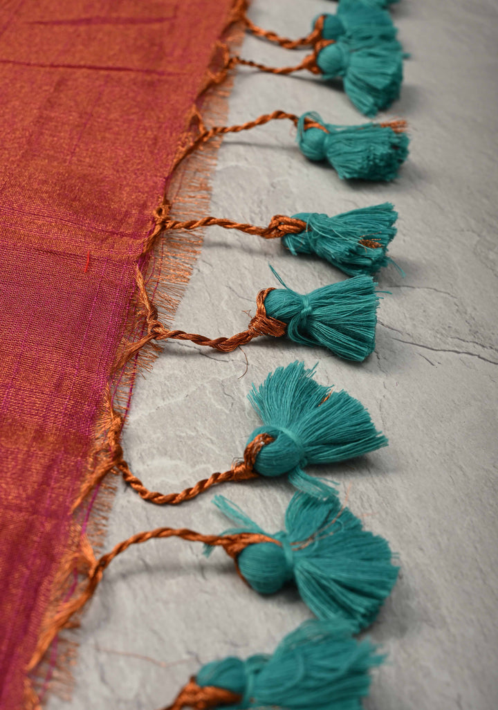 Pink Tissue by Tissue Saree with Minimal Borders