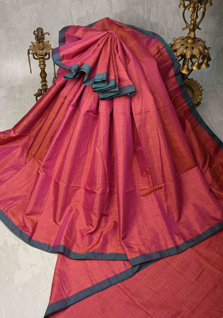 Pink Tissue by Tissue Saree with Minimal Borders