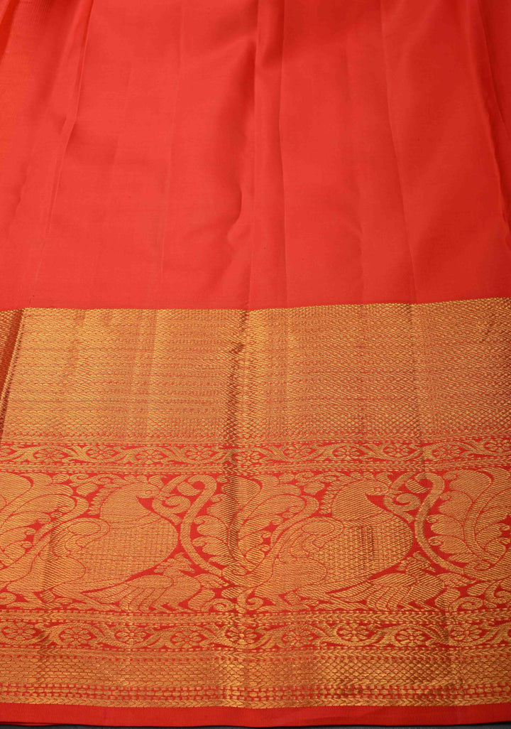 Dark Green Kanjivaram Silk Saree with Brocade and Contrast Zari  Border | SILK MARK CERTIFIED