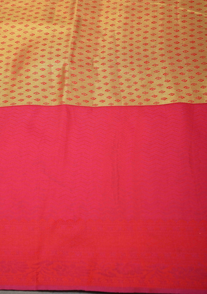 Blue-Gold Semi Silk Tissue Kanjivaram Saree with Meenakari Jaal and Contrast Birds Zari Border