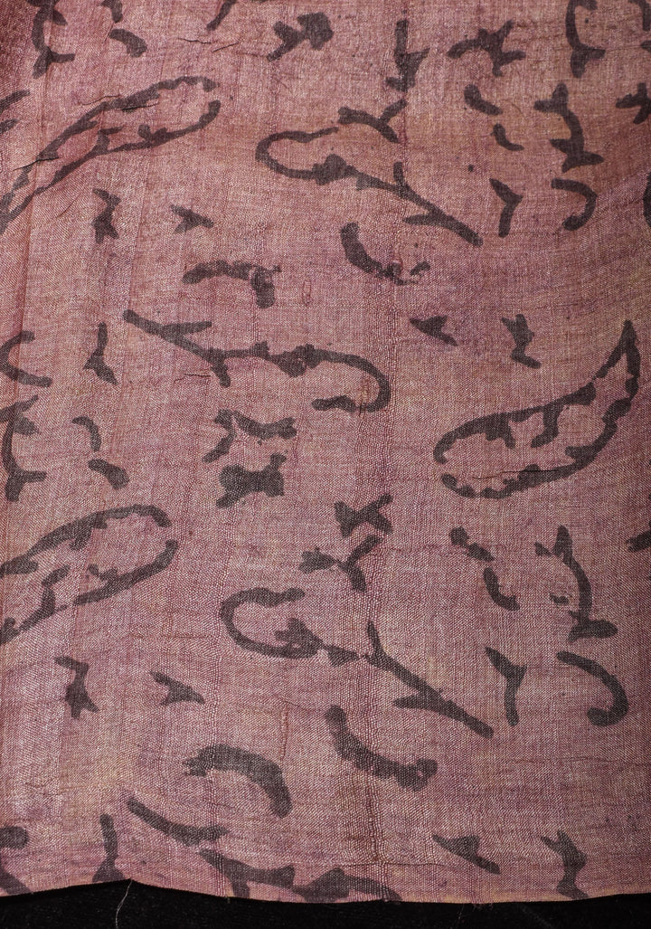 Authentic Vanaspati hand Block Print on Pure Tussar Silk Saree | SILK MARK CERTIFIED