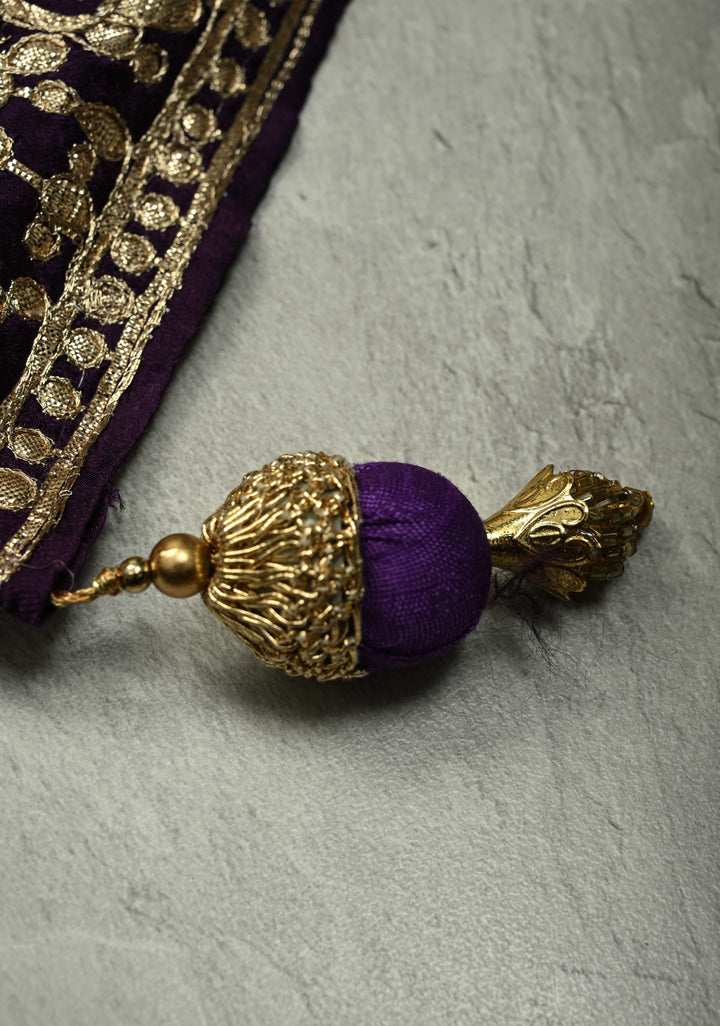 Peacock Blue Gajji Silk Saree with Krishna Pichwai theme Kalamkari Digital Print and Gotta Patti Border