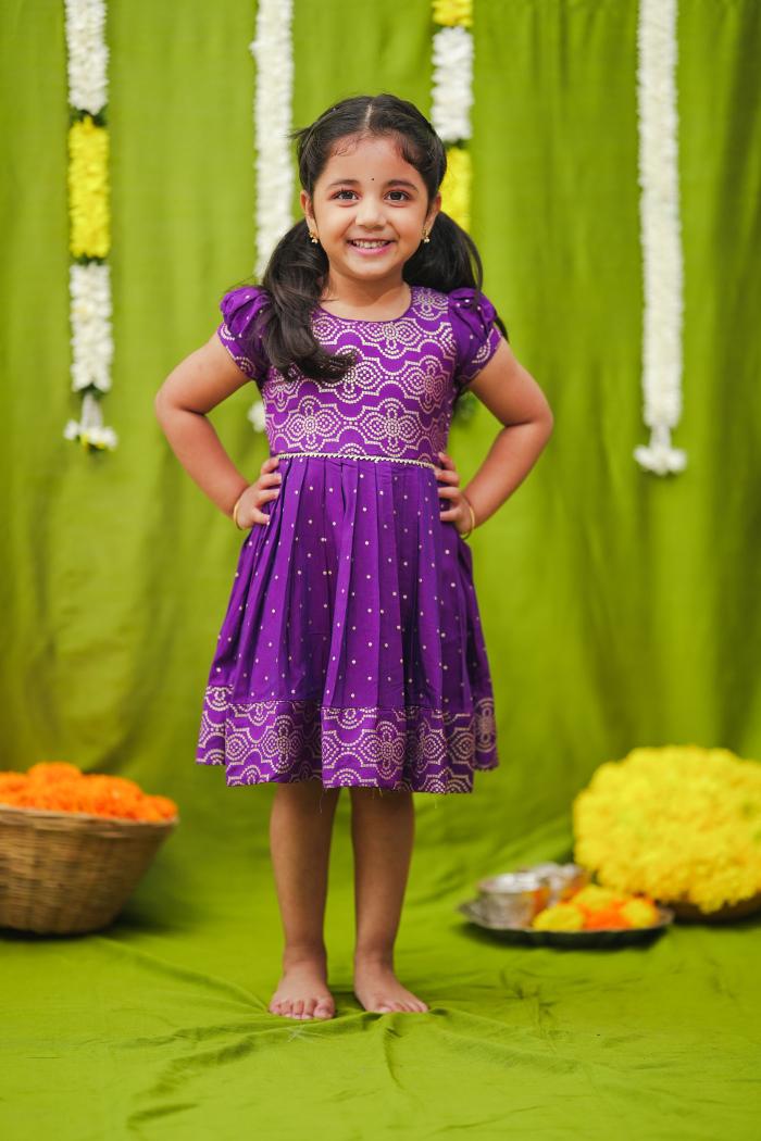 Pravya Violet Frock mini | Made To Order