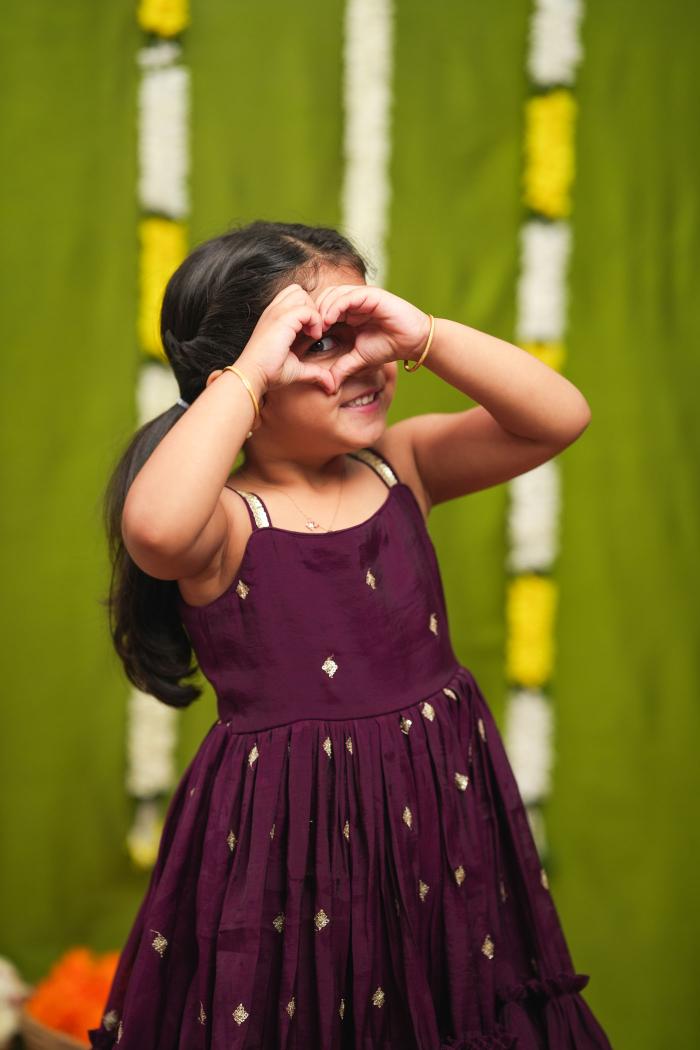 Meera Wine Frock Mini | Made To Order