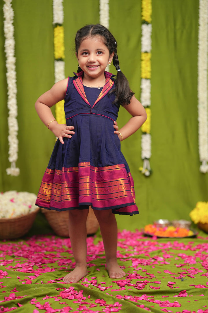 Jayanti Blue Frock Mini | Made To Order