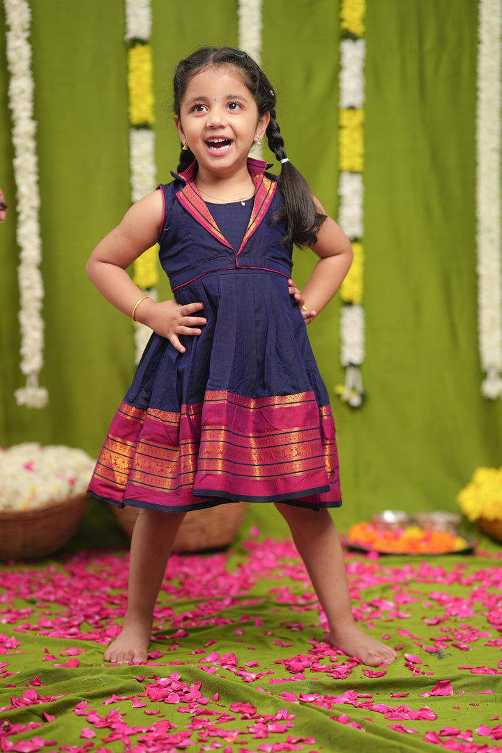 Jayanti Blue Frock Mini | Made To Order