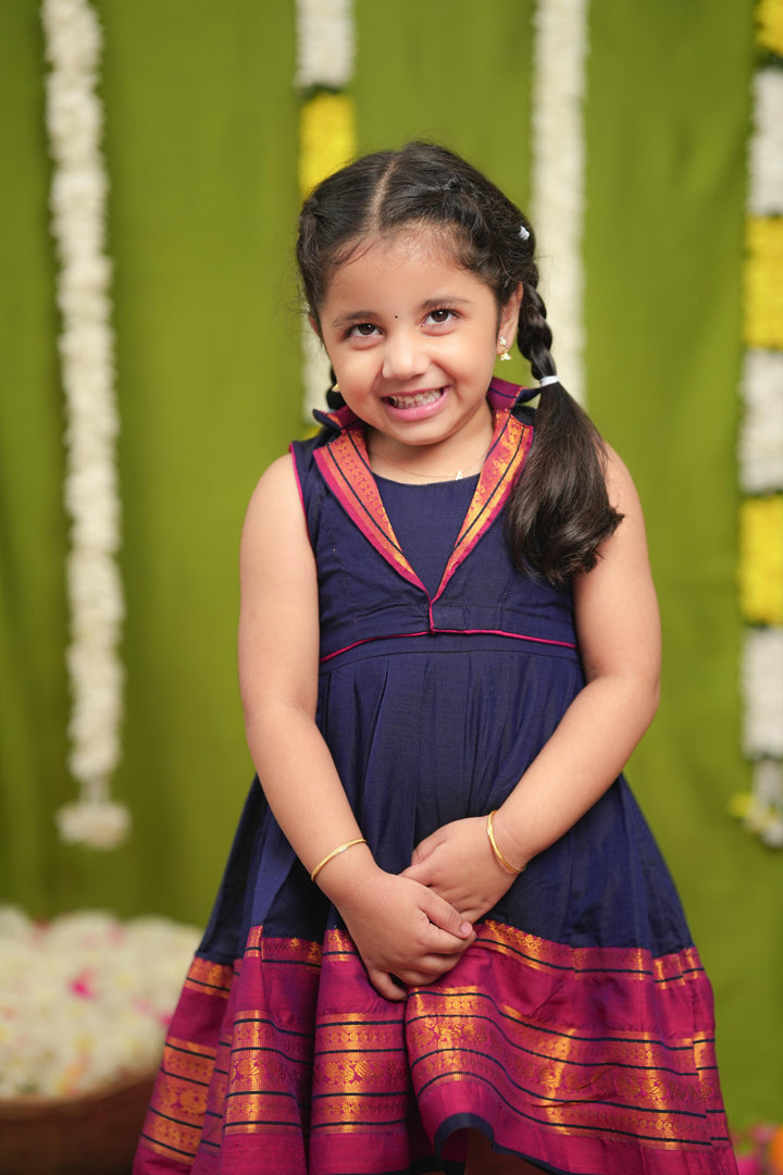 Jayanti Blue Frock Mini | Made To Order