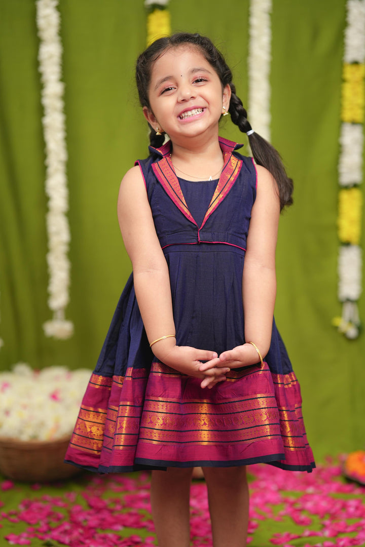 Jayanti Blue Frock Mini | Made To Order