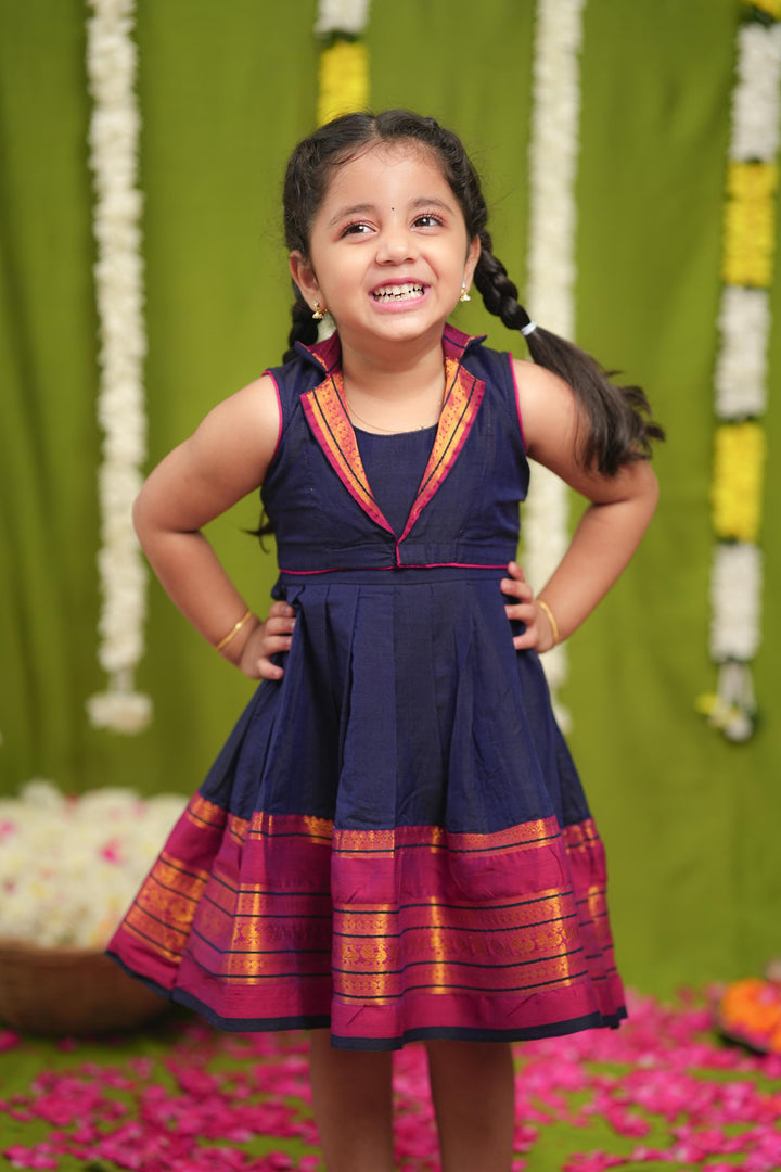 Jayanti Blue Frock Mini | Made To Order