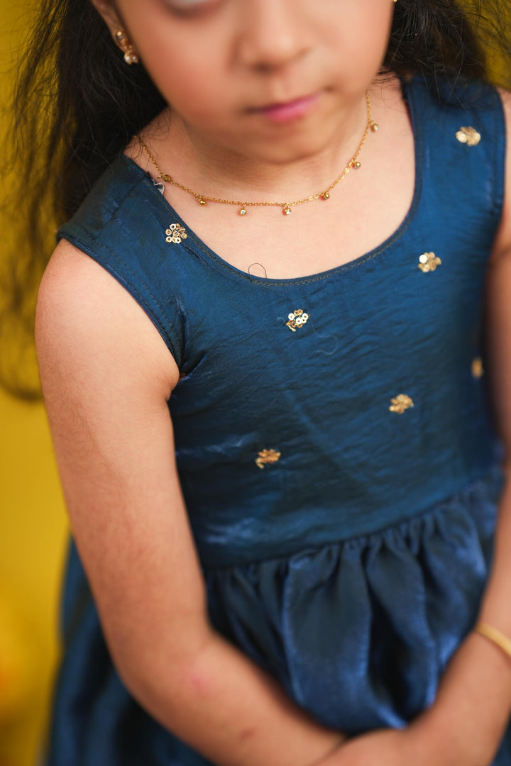 Mrinalini Blue Frock Mini | Made To Order