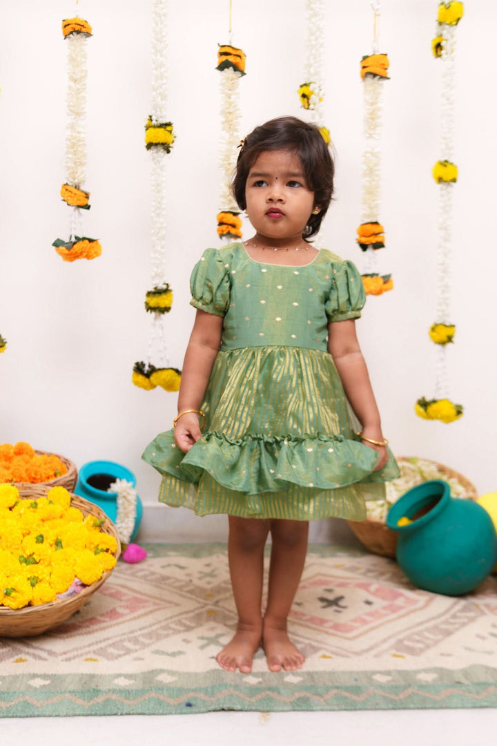 Pragathi Mint Green Mini | Shobitam Custom Gowns | Made To Order