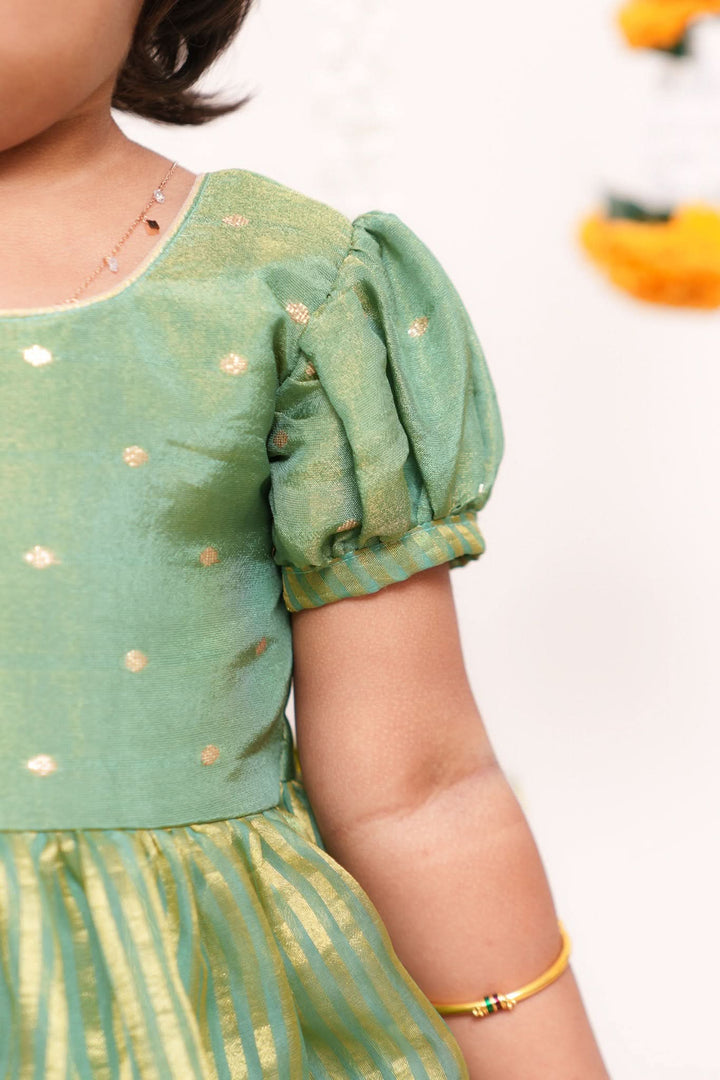 Pragathi Mint Green Mini | Shobitam Custom Gowns | Made To Order