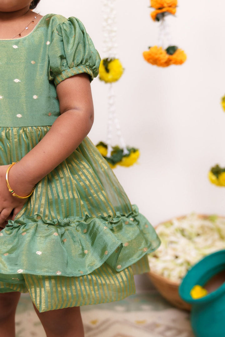 Pragathi Mint Green Mini | Shobitam Custom Gowns | Made To Order