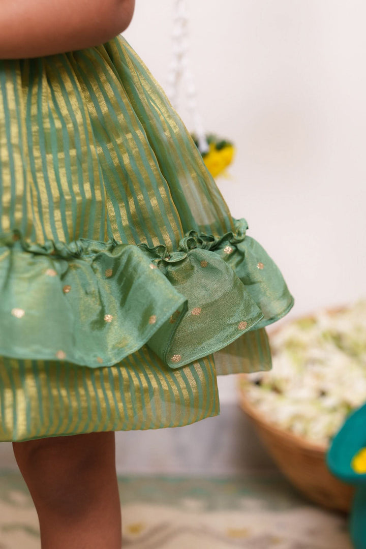 Pragathi Mint Green Mini | Shobitam Custom Gowns | Made To Order