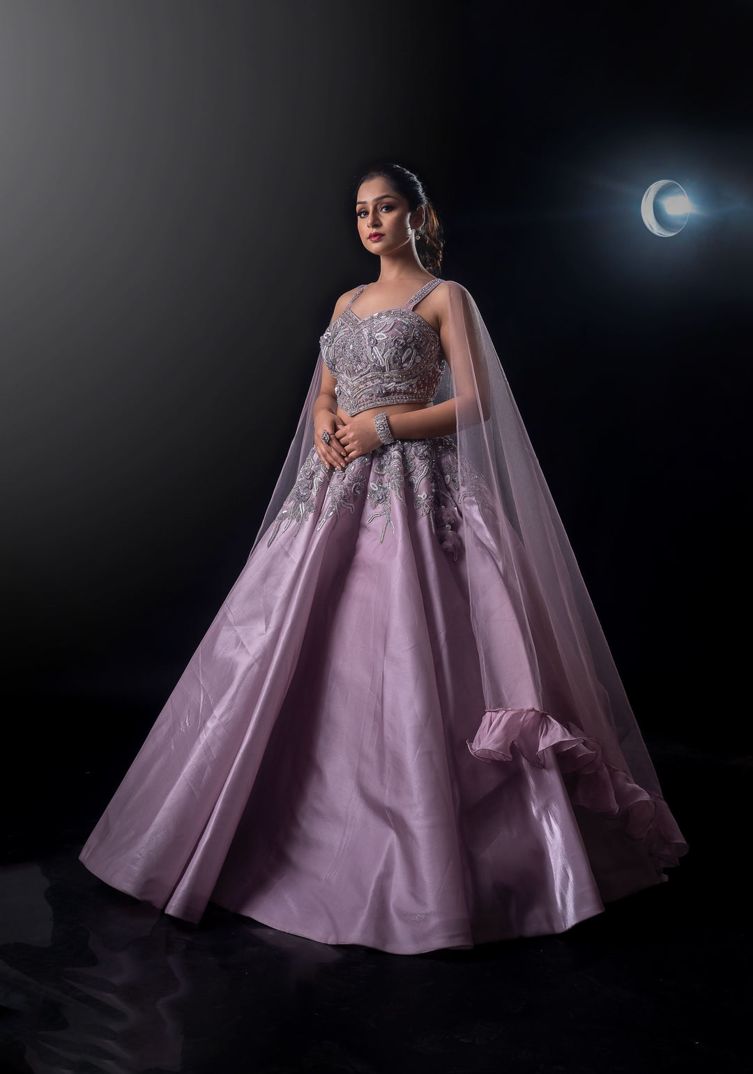 Pastel Petals Dream Lehenga set with embroidery, Customizable, Made to Order