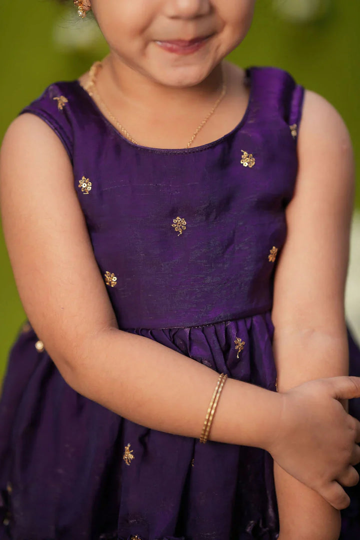Gayathri Purple Frock Mini | Made To Order