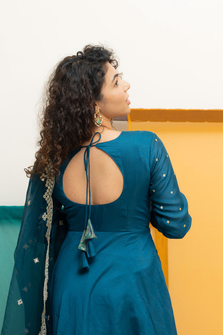 Nirainila Teal Blue | Shobitam Custom Gowns | Made To Order