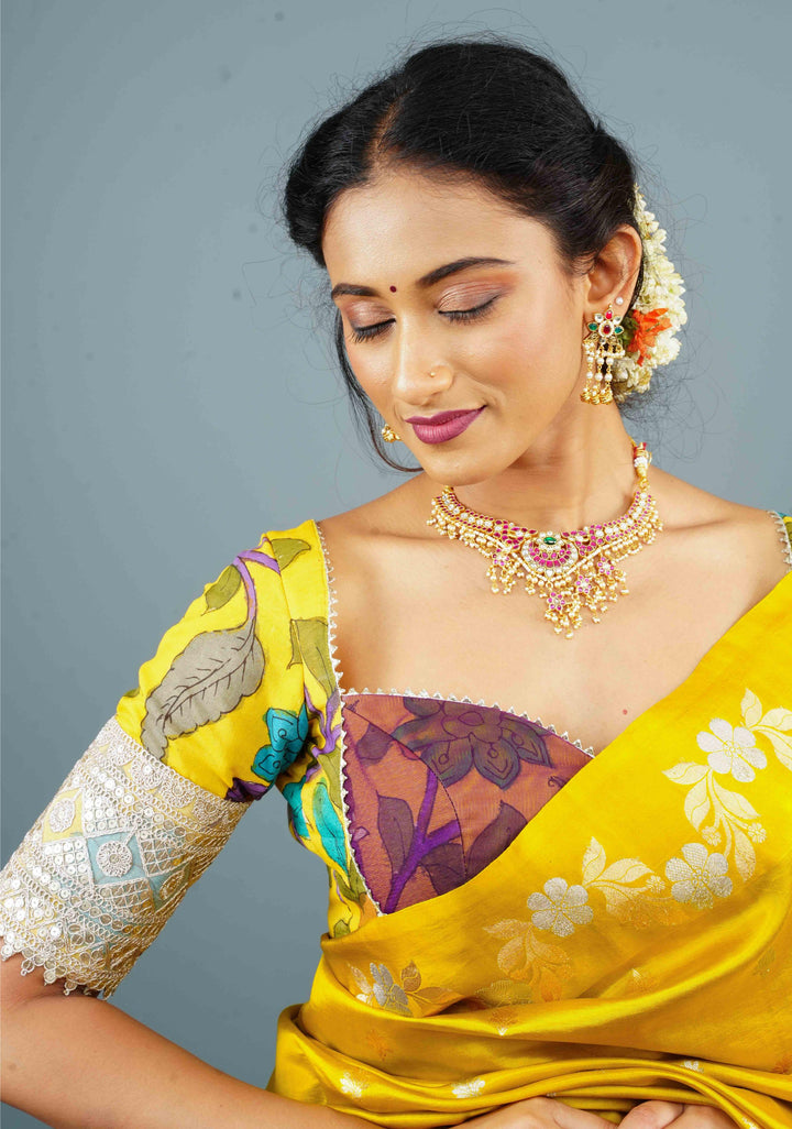 Jadau Necklace with dangling Pearls No Earrings