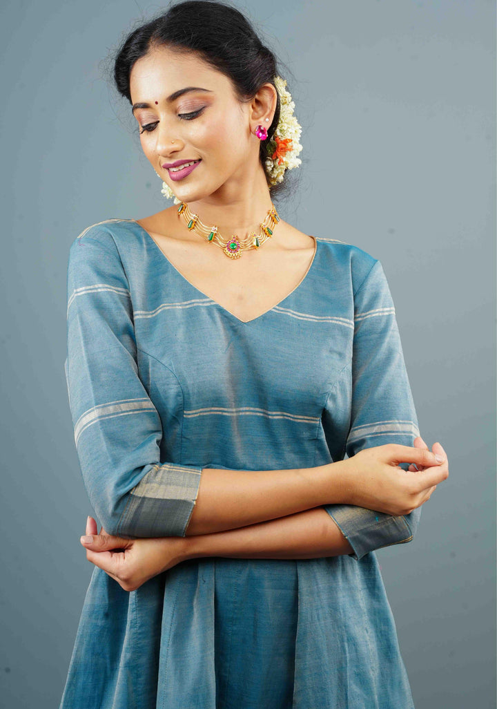 Gold tone kerala style pink-green nagapadam choker combo necklace set