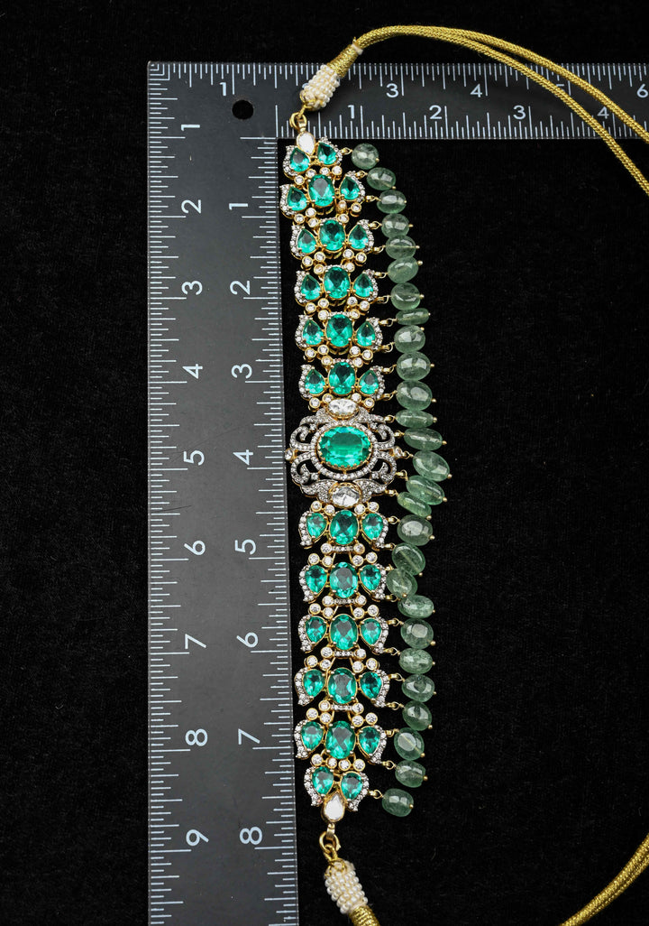 Pure 92.5 silver Yukitsha Victorian Short Necklace Set