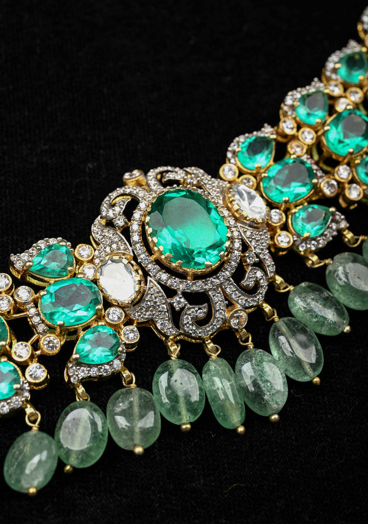 Pure 92.5 silver Yukitsha Victorian Short Necklace Set