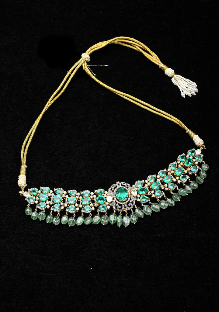 Pure 92.5 silver Yukitsha Victorian Short Necklace Set