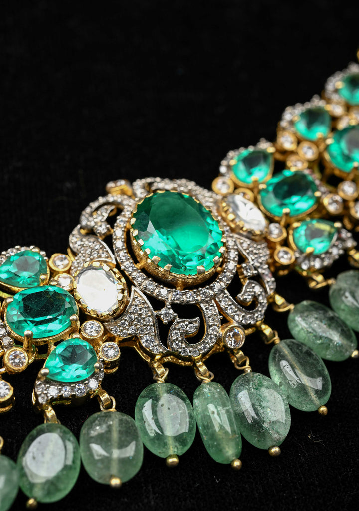 Pure 92.5 silver Yukitsha Victorian Short Necklace Set