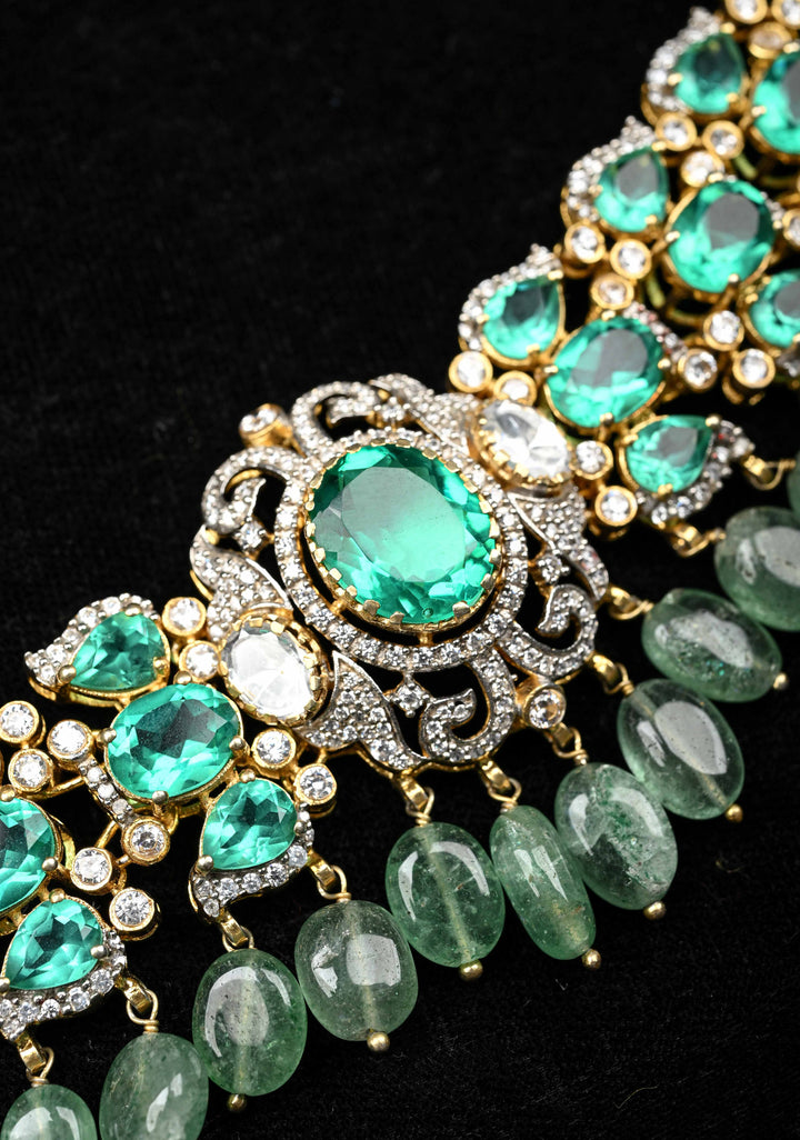 Pure 92.5 silver Yukitsha Victorian Short Necklace Set