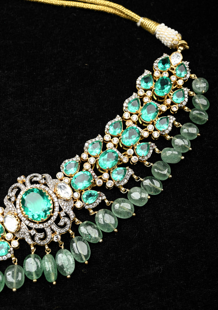 Pure 92.5 silver Yukitsha Victorian Short Necklace Set