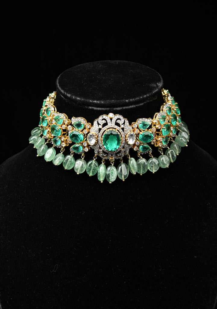 Pure 92.5 silver Yukitsha Victorian Short Necklace Set