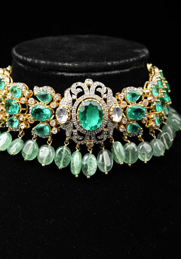 Pure 92.5 silver Yukitsha Victorian Short Necklace Set