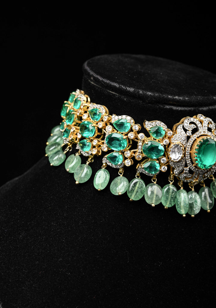 Pure 92.5 silver Yukitsha Victorian Short Necklace Set