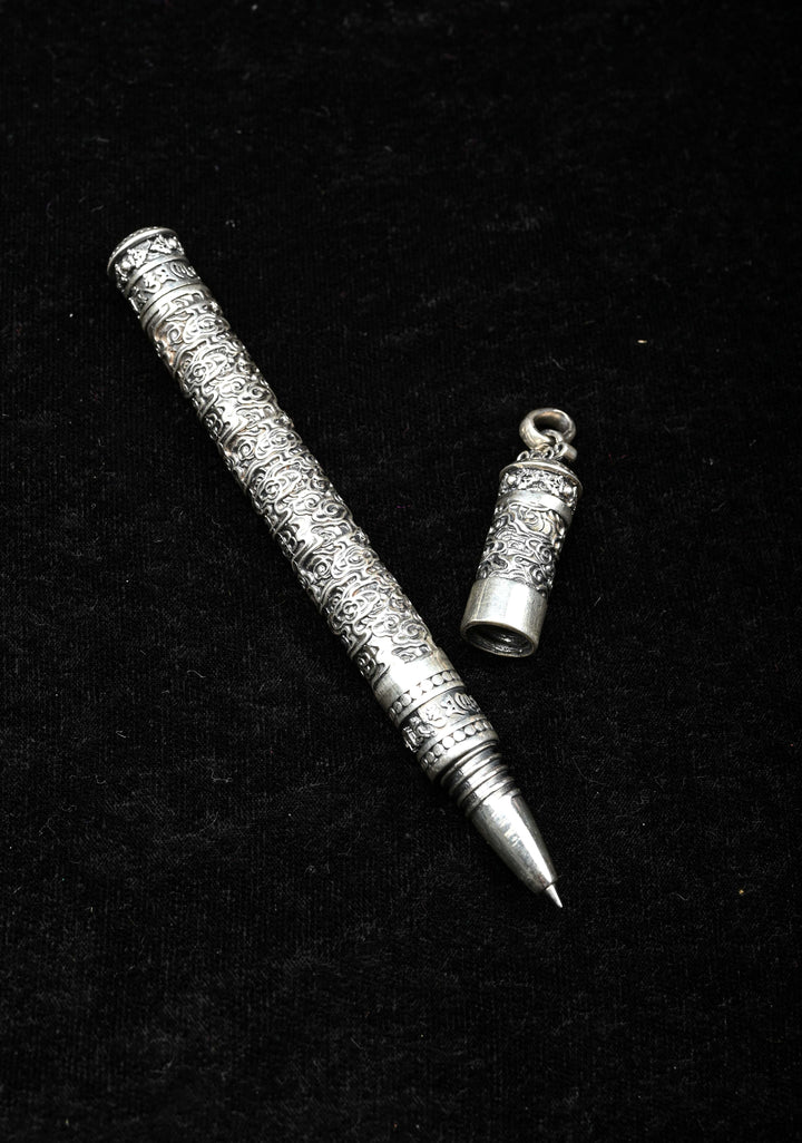 92.5 Silver Ballpoint Hollow Carved, Business Signature Pen