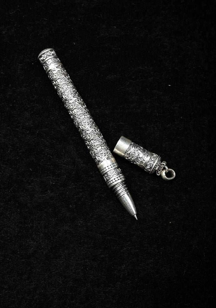 92.5 Silver Ballpoint Hollow Carved, Business Signature Pen