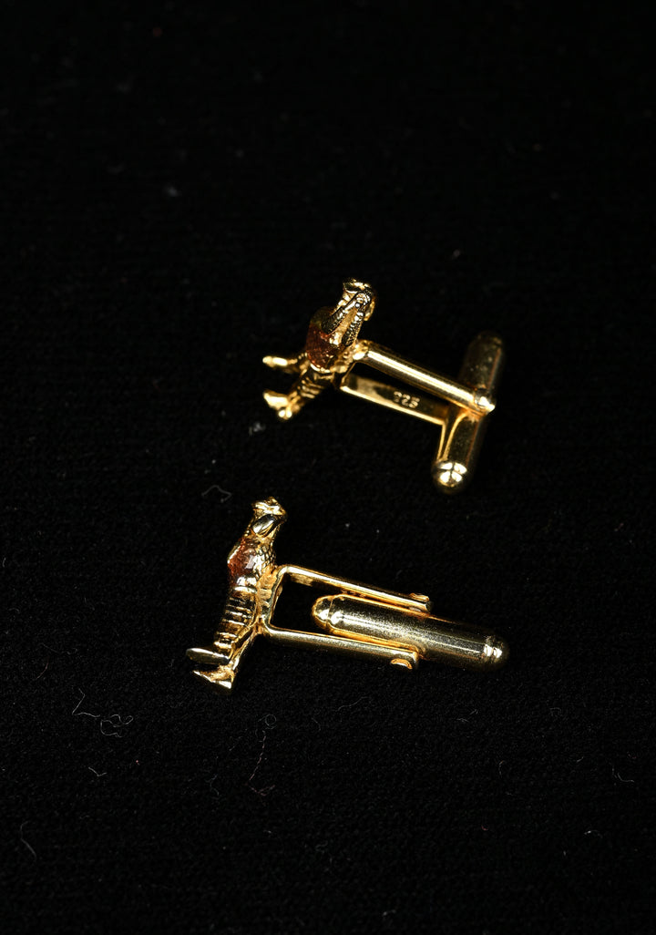 Golf design 92.5 silver, 24 Ct Gold Plated Trendy Men's Cufflinks